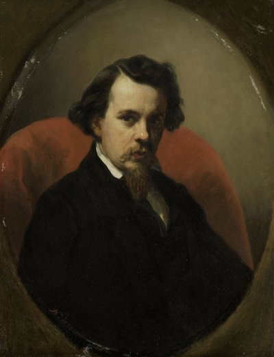 Portret van Charles Henri Joseph Leicker, Schilder door Nicolaas Pieneman (signed by artist)