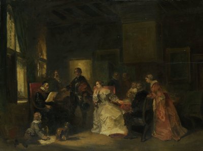 Historische scène met Willem de Zwijger? door Nicolaas Pieneman