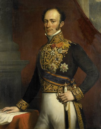 Portret van Jan Jacob Rochussen, Gouverneur-Generaal van Nederlands-Indië door Nicolaas Pieneman