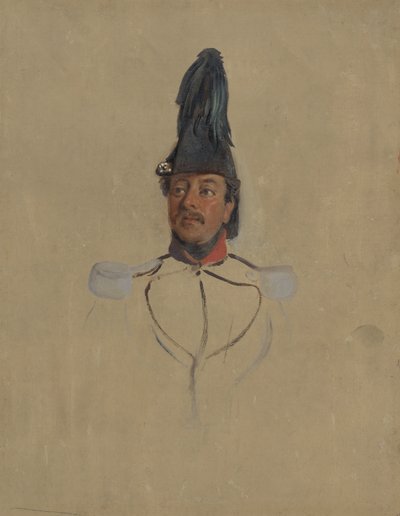 Portretstudie van kapitein T.S. Nabal door Nicolaas Pieneman