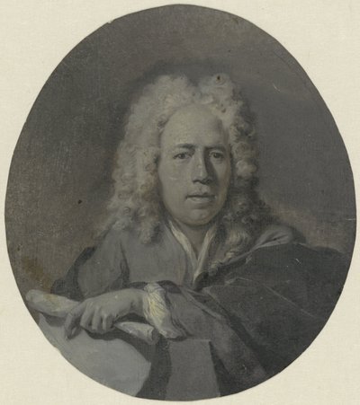 Portret van de schilder Carel Borchaert Voet door Nicolaas Verkolje