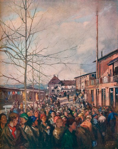 Ruhleben gevangenkamp, kerstdiner, 1917 door Nicolaas Wilhelm Jungmann