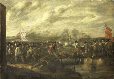 Infanterieschermutseling in de Tachtigjarige Oorlog door Nicolaas van Eyck (II) (attributed to)