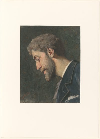 Portret van George Hendrik Breitner door Nicolaas van der Waay (signed by artist)
