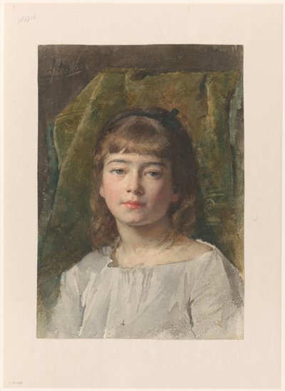 Portret van een onbekend meisje door Nicolaas van der Waay