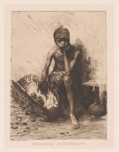 Vruchtenverkoper door Nicolaas van der Waay