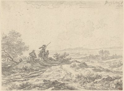 Duinlandschap met herders door Nicolaes Berchem