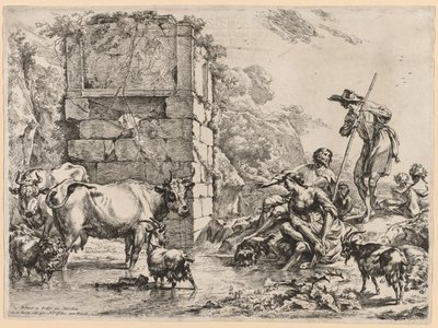De Koe Drinkt door Nicolaes Berchem