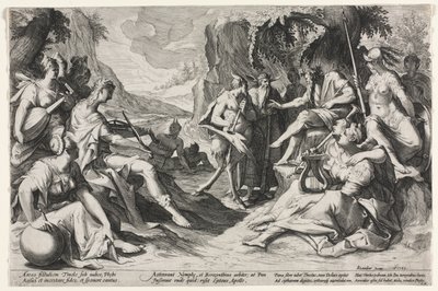 Het oordeel van Midas door Nicolaes Clock