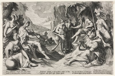 Het oordeel van Midas, 1589 door Nicolaes Clock