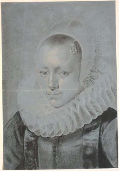 Portret van een vrouw door Nicolaes Eliasz. Pickenoy