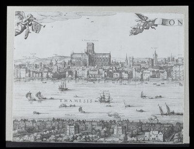 Panorama van Londen en de Theems, deel twee toont St. Paul