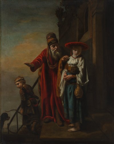 Abraham stuurt Hagar en Ismaël weg, 1653 door Nicolaes Maes