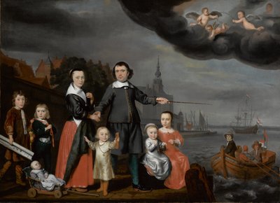 Kapitein Job Jansse Cuijter en zijn familie door Nicolaes Maes