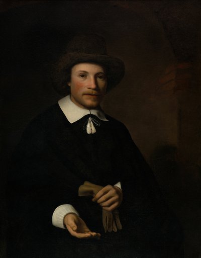 Portret van een man door Nicolaes Maes
