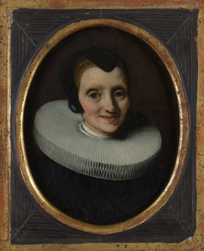 Portret van een Vrouw door Nicolaes Maes