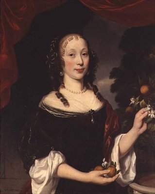 Portret van een dame door Nicolaes Maes