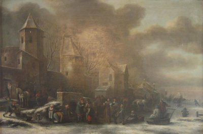 Een Nederlands Winterlandschap door Nicolaes Molenaer