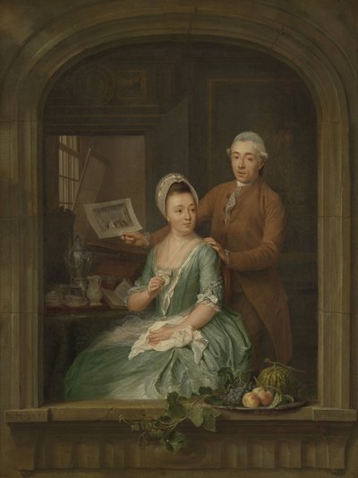 Portret van Robert Muys en zijn echtgenote Maria Nozeman door Nicolaes Muys