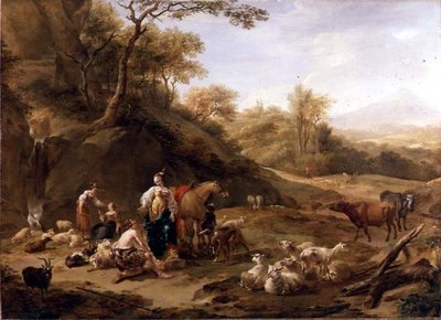 Granida en Daifilo door Nicolaes Pietersz. Berchem
