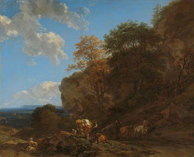 Italiaans landschap door Nicolaes Pietersz Berchem