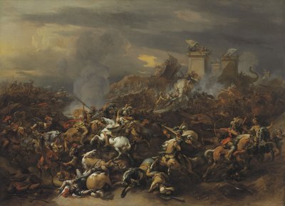 De Slag van Alexander de Grote tegen koning Porus door Nicolaes Pietersz. Berchem
