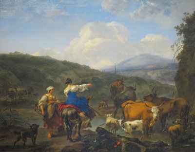 Vee op een wattering plek door Nicolaes Pieterszoon Berchem