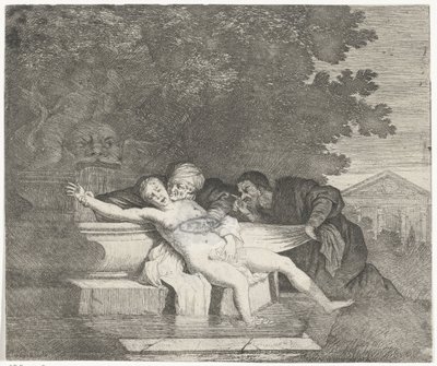 Susanna en de ouderlingen door Nicolaes Van Helt Stockade