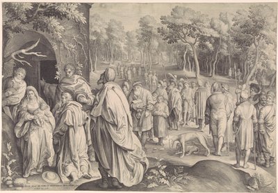 Aanbidding der koningen door Nicolaes de Bruyn