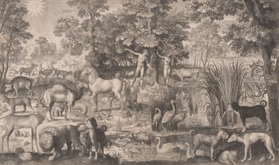 Adam en Eva in het Paradijs, 1631 door Nicolaes de Bruyn