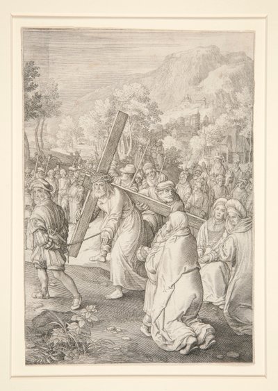 Christus Draagt het Kruis (Passieserie) door Nicolaes de Bruyn