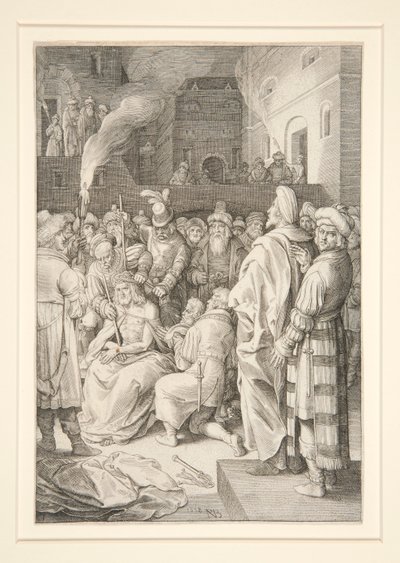 Kroning met doornen (Passie Serie) door Nicolaes de Bruyn