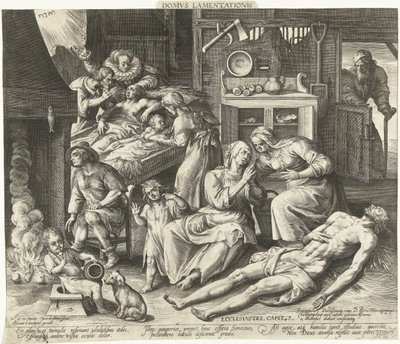 Een huis vol rouw door Nicolaes de Bruyn