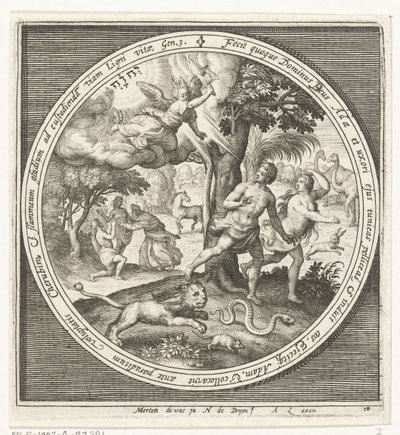 Verdrijving uit het Paradijs door Nicolaes de Bruyn