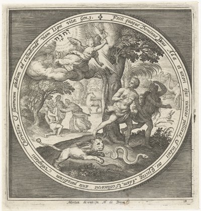 Verdrijving uit het Paradijs door Nicolaes de Bruyn