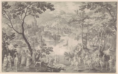 Genezing van Naäman door Nicolaes de Bruyn