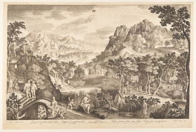 Hosea en de prostituee Gomer door Nicolaes de Bruyn
