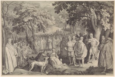 Prediking van Johannes den Doper door Nicolaes de Bruyn