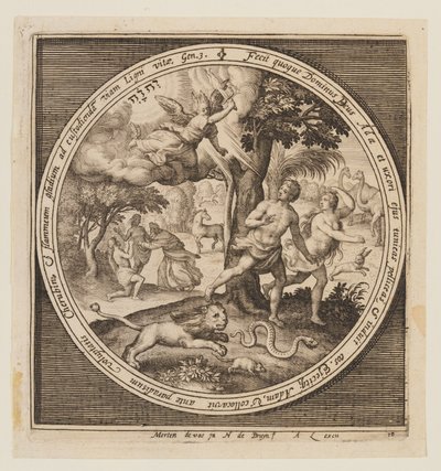 De Verdrijving, van De Schepping tot de Verdrijving uit het Paradijs door Nicolaes de Bruyn