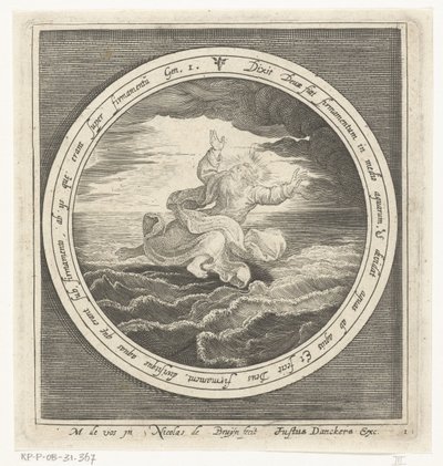 Tweede dag van schepping: God scheidt de watermassa