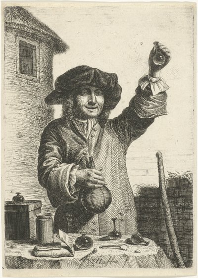 Kwakzalver door Nicolaes van Haeften