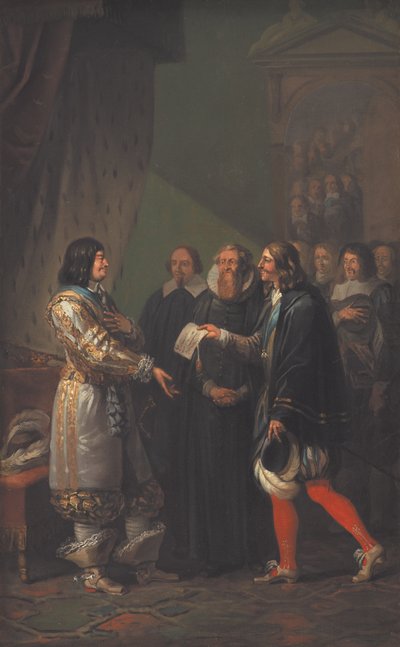 Absolute monarchie toegewezen aan Frederik III in 1660 door Nicolai Abildgaard