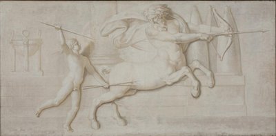 Achilles en de centaur Cheiron door Nicolai Abildgaard
