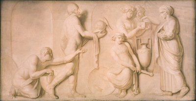 Achilles en de Dochters van Lycomedes door Nicolai Abildgaard