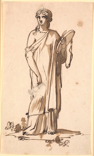 Een vrouwenfiguur met een kan in de rechterhand door Nicolai Abildgaard