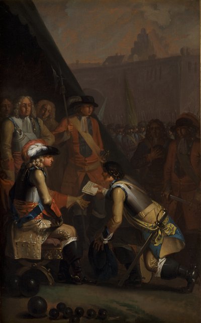 Magnus Stenbock Geeft het Fort van Tønningen Over aan Frederik IV in 1714 door Nicolai Abildgaard