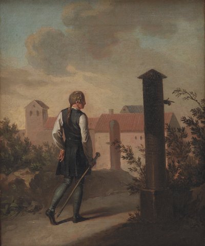 Niels Klim in Potu door Nicolai Abildgaard