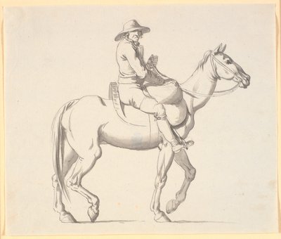 De schout te paard verzamelt de dode katten van de straten door Nicolai Abildgaard