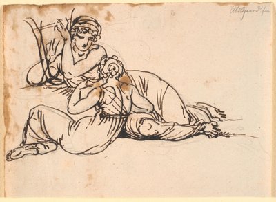 Sappho en de Mytilener door Nicolai Abildgaard