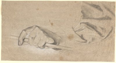 Studie van een hand en een draperie door Nicolai Abildgaard